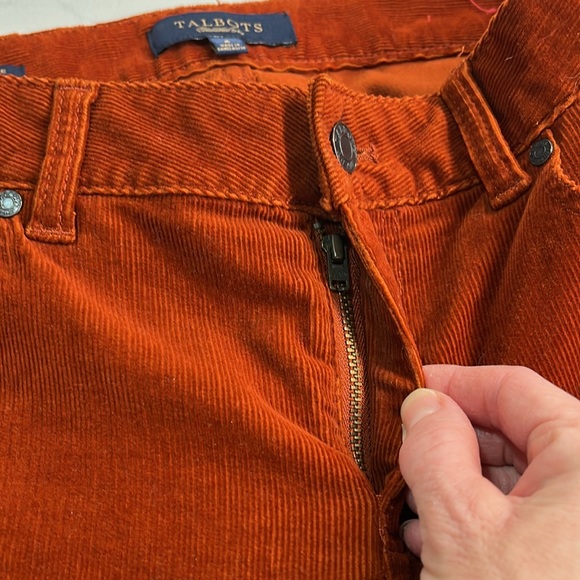 Talbots Rust Corduroy Signature Straight Leg Pants - Picture 4 of 7